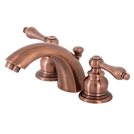 Kingston Brass KB946AL Victorian Mini-Widespread Bathroom Faucet, Antique Copper KB946AL
